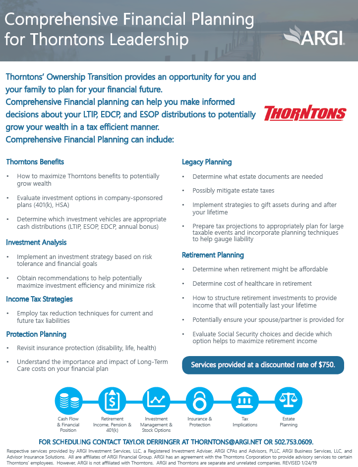 Thorntons Planning Flyer Thorntons Planning Flyer